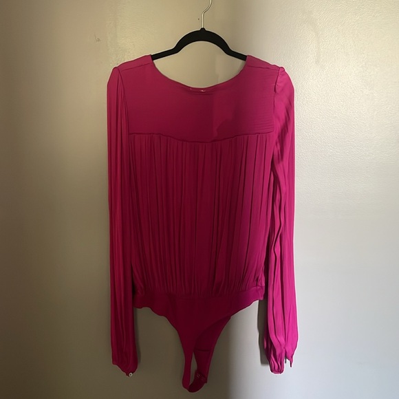 Free People; Smockin' N Rockin' bodysuit Pink - Picture 3 of 4